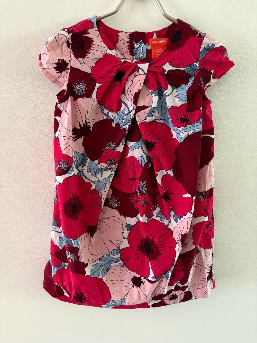 Joe Fresh  Floral Poppy print Cap-Sleeve dress 3T